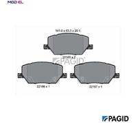 BRAKE PAD SET DISC BRAKE T2447N FOR JEEP RENEGADE/SUV/VAN COMPASS FIAT 1.0L 4cyl