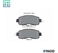 BRAKE PAD SET DISC BRAKE T2451N FOR NISSAN
