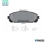 BRAKE PAD SET DISC BRAKE T2467N FOR JEEP EBS/EBT 2.0L ED6/ED8/EDD 2.4LEC1 2.0L