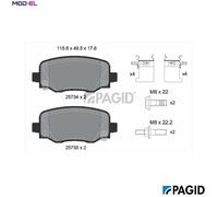 PAGID T2468N Brake pad set
