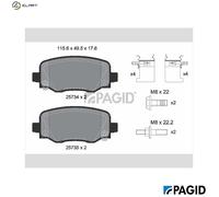 PAGID T2468N Brake pad set