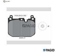 PAGID T2479N Brake pad set