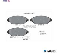 BRAKE PAD SET DISC BRAKE T2488N FOR SKODA OCTAVIA/IV/Combi SUPERB/III KODIAQ