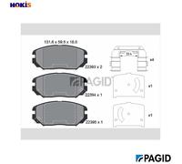 PAGID T2497N Brake pad set