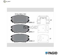 PAGID T2497N Brake pad set