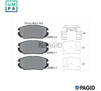 PAGID T2497N Brake pad set