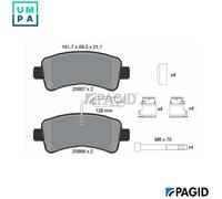 PAGID T2499N Brake pad set