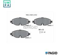 PAGID T2502N Brake pad set