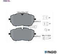 BRAKE PAD SET DISC BRAKE T2523N FOR PEUGEOT 3008/II/SUV 308/SW/III 408 508 DS