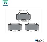 BRAKE PAD SET DISC BRAKE T2529N FOR OPEL B16LER/16LES 1.6L 4cyl CORSA E