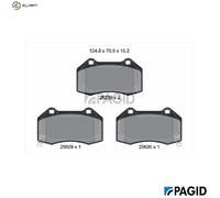 BRAKE PAD SET DISC BRAKE T2529N FOR OPEL B16LER/16LES 1.6L 4cyl CORSA E