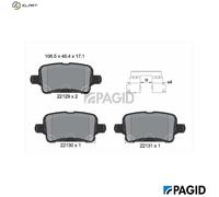 PAGID T2536N Brake pad set
