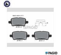BRAKE PAD SET DISC BRAKE T2536N FOR CHEVROLET OPEL AMPERA-E ASTRA/Van/Sports