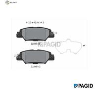 BRAKE PAD SET DISC BRAKE T2544N FOR MAZDA PY-Y8/ZA/VPS 2.5L PEYK/PE-VPS 2.0L