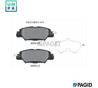 BRAKE PAD SET DISC BRAKE T2544N FOR MAZDA PY-Y8/ZA/VPS 2.5L PEYK/PE-VPS 2.0L