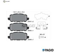 PAGID T2545N Brake pad set