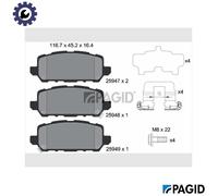 PAGID T2545N Brake pad set