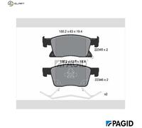 PAGID T2551N Brake pad set