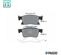 PAGID T2551N Brake pad set
