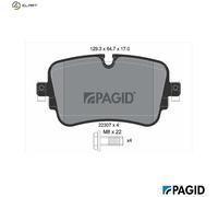 PAGID T2555N Brake pad set