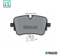 PAGID T2555N Brake pad set