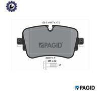 PAGID T2555N Brake pad set