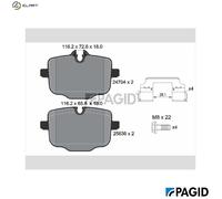 BRAKE PAD SET DISC BRAKE T2558N FOR BMW 6/X/G0/F9/Gran/Turismo/G32/G1/F93 7/X3