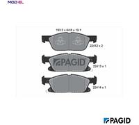 BRAKE PAD SET DISC BRAKE T2559N FOR FORD USA YMCB/YMCA/YLCA/YLCB/BCCA 2.0L 4cyl