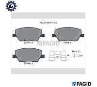 BRAKE PAD SET DISC BRAKE T2560N FOR FIAT 552 82 151/46349385 1.0L 3cyl 1.2L 4cyl