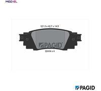 BRAKE PAD SET DISC BRAKE T2561N FOR LEXUS TOYOTA COROLLA/CROSS YARIS RAV/4/VAN