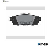 PAGID T2561N Brake pad set