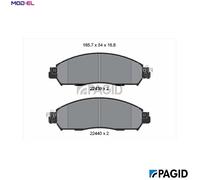 PAGID T2576N Brake pad set