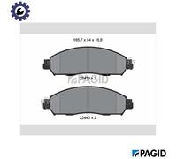 PAGID T2576N Brake pad set