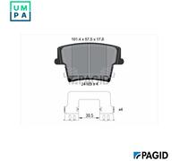 PAGID T2582N Brake pad set