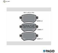BRAKE PAD SET DISC BRAKE T2598N FOR MAZDA PY-RPR/VPR/VPS/Y8/ZA 2.5LPEXL 4cyl 6