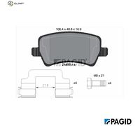 PAGID T2640N Brake pad set