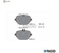 BRAKE PAD SET DISC BRAKE T2650N FOR MERCEDES-BENZ EQC E-CLASS/T-Model CLS GLC