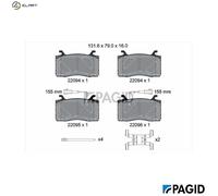 BRAKE PAD SET DISC BRAKE T2658N FOR ALFA ROMEO 552 73 835/EC2 2.0L 4cyl GIULIA