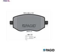 PAGID T2660N Brake pad set
