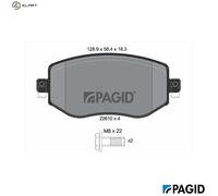 PAGID T2660N Brake pad set