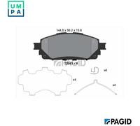 PAGID T2662N Brake pad set