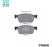 PAGID T2666N Brake pad set