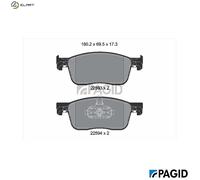 BRAKE PAD SET DISC BRAKE T2666N FOR PEUGEOT EXPERT/Platform/Chassis/Bus/Van 1.6L