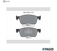 PAGID T2666N Brake pad set