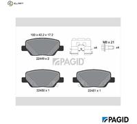 PAGID T2668N Brake pad set
