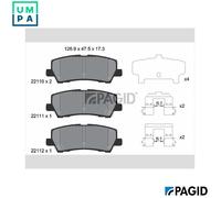 BRAKE PAD SET DISC BRAKE T2673N FOR FORD USA C23HD0D/N48H/N38H 2.3L 4cyl MUSTANG