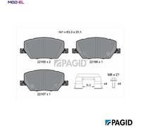 BRAKE PAD SET DISC BRAKE T2686N FOR ALFA ROMEO JEEP FIAT 46347696 1.5L 4cyl 2.0L