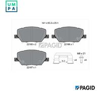BRAKE PAD SET DISC BRAKE T2686N FOR ALFA ROMEO JEEP FIAT 46347696 1.5L 4cyl 2.0L