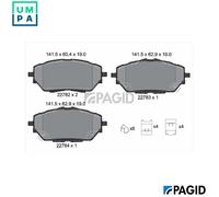PAGID T2687N Brake pad set