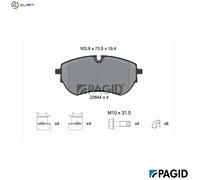 PAGID T2692N Brake pad set